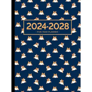 5 Year Monthly Planner 2024-2028 | Large | Cute Corgi Bums (Hardcover): Calendar Book (US Federal Holidays, Moon Phases, Vision Board) Five Years / 60 Months: January 2024 – December 2028 Hardcover – August 31, 2023