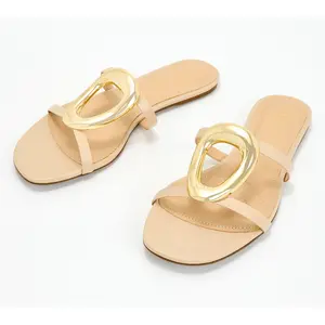 Cecelia New York Leather Slide Sandals - Mig