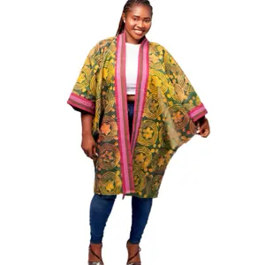 Lori Kimono - Handwoven /Batik Jacket Traditional Handmade Cotton  DressWomenswear Breathable Summer