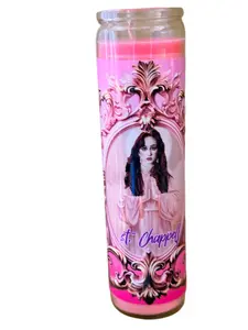 St Chappell Prayer Candle Decor Light Decoration Star Ornaments Pink Chappell Roan Glamour Spiritual Practice 22cm x 5.3cm