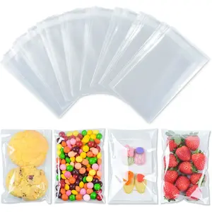 350 Pcs 4x6" Clear Cookie Treat Bags, Self-Sealing Resealable Cellophane Dessert Wrapper - Perfect for Gift Giving & Party Favors