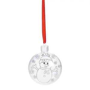 3" Color Your Own Snowman Christmas Bulb Ornament - Makes 12