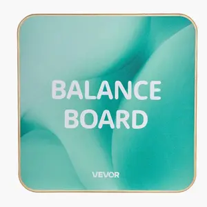 VEVOR Balance Board, 360 Rotating Wobble Board Trainer for Adults 3-Level Adjustable, Wooden Balance Training Equipment, Slip-Resistant Surface for Core Workout, Standing Desk Exercise, Home Gym