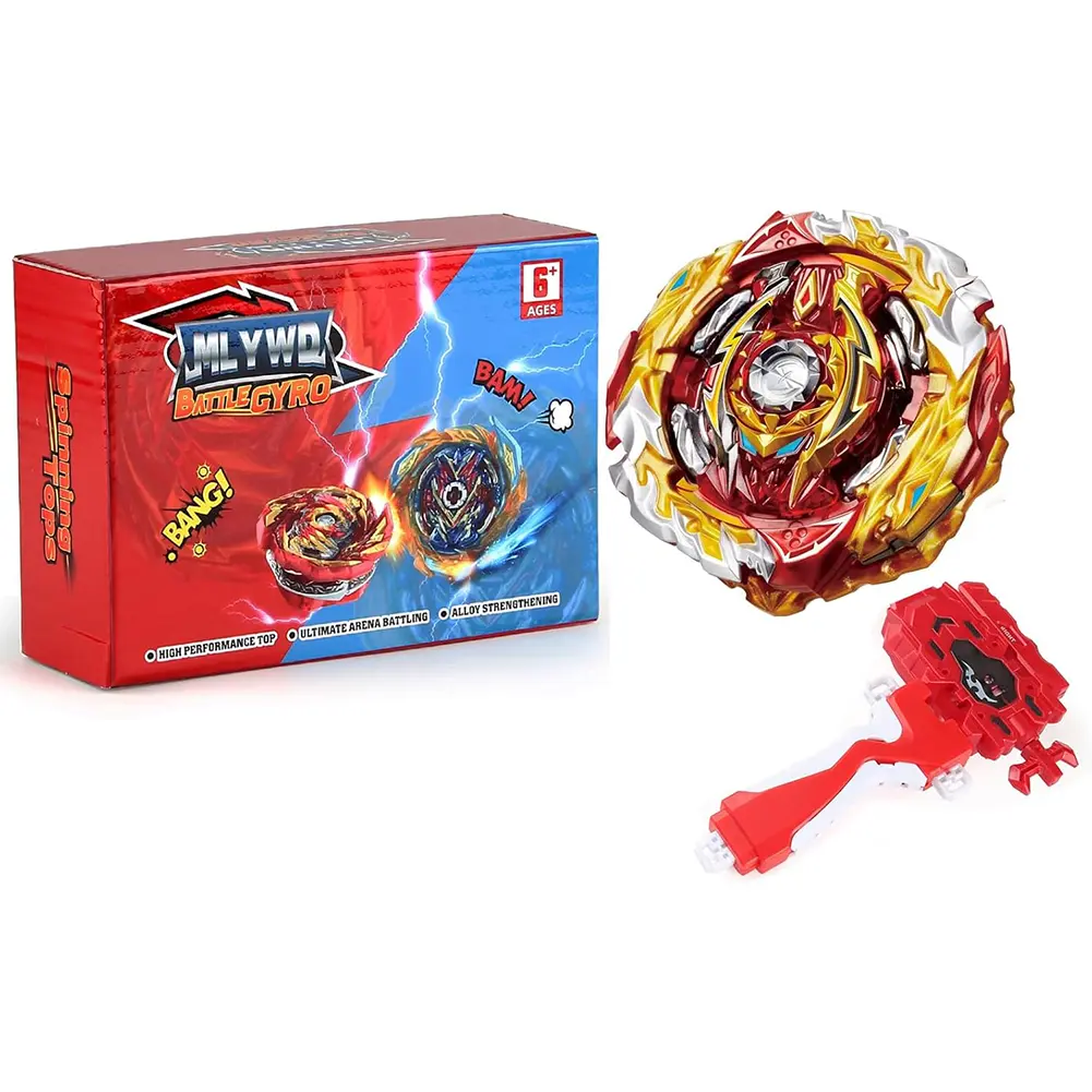 Bey Burst Ultimate Arena Battling Finger Spinning Top Toys Set - Phthalate-Free, Fantasy & Sci-Fi Theme, Unisex, with Launcher & Arena Attack Pack, Ideal for 6-8 Years Kids Gifts