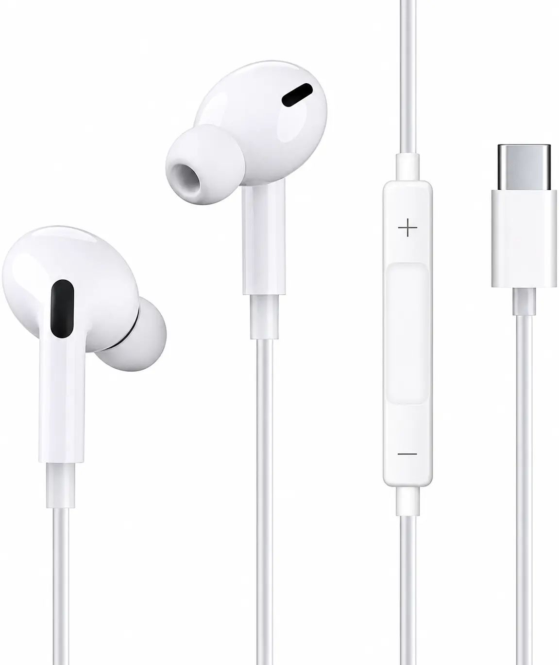 USB C Wired Earbuds for iPhone 16/16 Pro/16 Pro Max/15/15 Pro Max, Type C In-Ear Headphones with Noise Isolation, HiFi Stereo Sound & Built-in Mic, Compatible with Samsung Galaxy, iPad, Android Phones & USB C Devices
