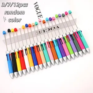 Mini Four-Color Beaded Pens, Multiple Colors Round Atom Pens, Internal Four Different Color Pencils, DIY Your Style
