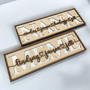 Grandparents | Personalized NANA or MEME Sign with Grandkids’ Names | Mother’s Day Gift | Grandparent Wall Decor Wood