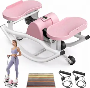 Home Lateral Stepper with Resistance Bands, Non-Slip Mat, Digital Display & Sturdy Base – Low-Impact Toning for Legs & Glutes