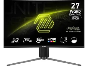 MSI 27" 180 Hz Rapid VA QHD Gaming Monitor 2560 x 1440 (2K) 0.5ms (GTG) MAG27CQ6PF