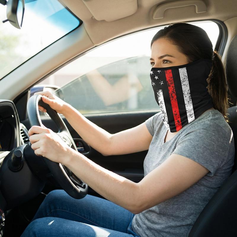 USA Flag Skull Balaclava - UV Protection Breathable Full Face Mask for Motorcycle, Cycling & Skiing - Tactical Windproof Headwear for Men & Women - Sun Protection Hood