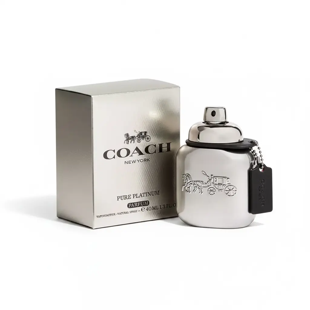Coach Platinum Men's Eau de Parfum, Woody & Spicy Fragrance with Notes of Citrus, Cedarwood, and Rum, Youth, Contains Neither, Single Item, Edp, Lavender, Regular Edition, Co