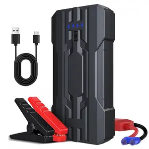 8000mah 12V Portable Multi-Functional Car Emergency Starter with LED Light, 600a Peak Battery Jump Starter, Mobile Power Bank