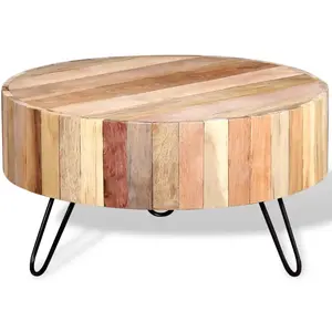 Reclaimed Wood Coffee Table - Rounded Slat Style