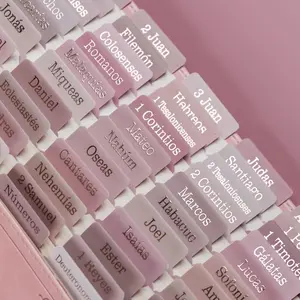 -Spanish Laminated  Tabs for Women and Men( Foil Embossed Lettering) Pestanas de la Biblias, 80  Large Print tabs, Easy to Read and Apply()