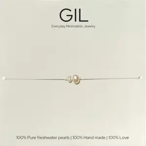 GIL B.017 Bracelet - Real Natural Fresh Water Pearls Handmade Jewelry Accessory for Women's Fashion
