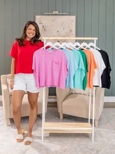 Zenana 100% Cotton Exposed Seam Boxy Top | S/M-L/XL