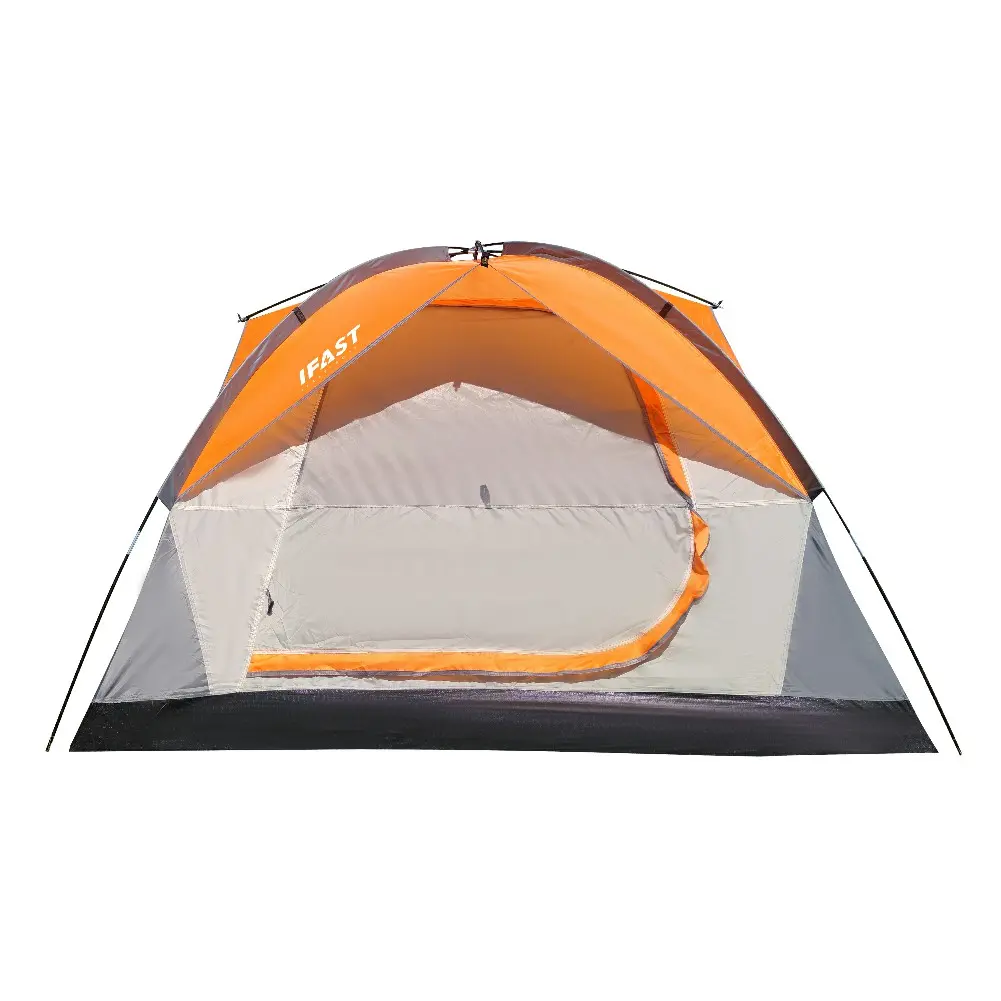 Wear-Resistant Waterproof Tunnel Camping Tent for 2-6 Person Family, Double-Layer All-Season Shelter with Rainproof Seal, Easy Setup, Large Insect-Proof Mesh Windows, Portable Hiking Bag, Wear-Resistant Waterproof Tunnel Tents, Rainproof Seal Tunnel Tents