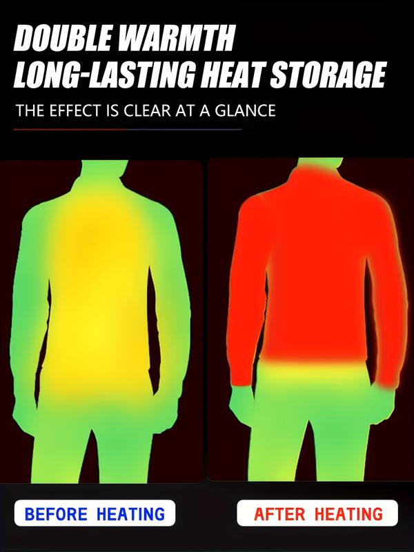 Men's Heated Jacket, 25 Heating Zones & 4 Heat Settings - Full-Zip Fleece Lined Winter Coat with Softshell Insulation and Heated System, Machine Washable Polyester Fabric, Suitable for Workers and Cold Weather (Not Included), Women's  Black Long Sleeve