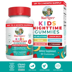 MaryRuth's Kids Nighttime Gummies - Sugar Free - NO Melatonin - L Theanine - Lemon Balm - Chamomile - Vitamin B6 - Relaxation - Vegan - 60 Count MaryRuth's Kids Nighttime Gummies - Sugar Free - NO Melatonin - L Theanine - Lemon Balm - Chamomile - Vitamin B6 - Relaxation - Vegan - 60 Count
