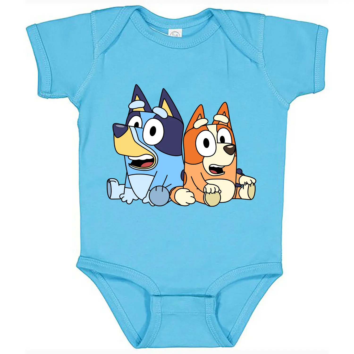 Bluey Themed Baby Bodysuit | Soft Cotton, Short Sleeve, CPSIA Compliant | Perfect for Baby Boys and Girls