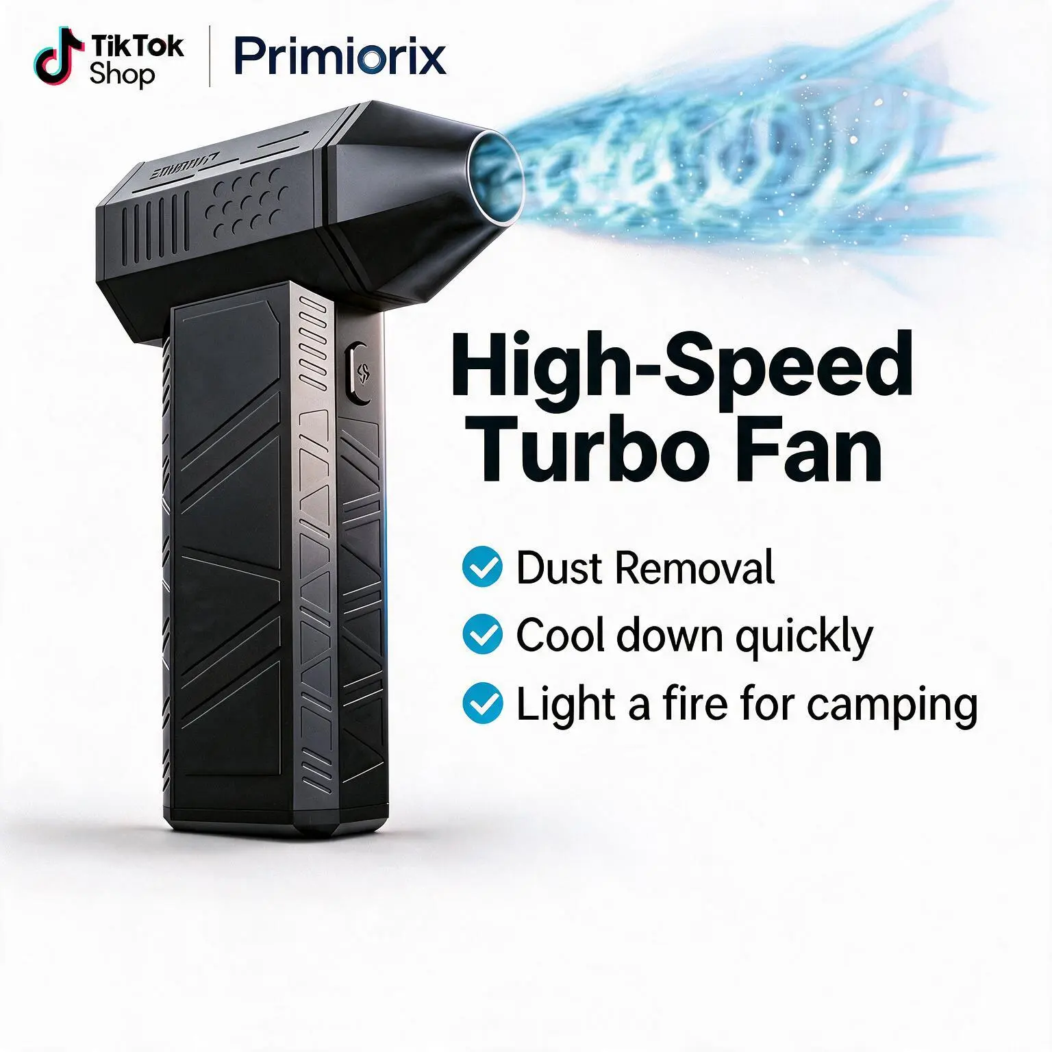 Mini Turbo Jet Fan – 130,000 RPM High-Speed Handheld Blower, 0.77 lbs Lightweight Design,  USB-C Fast Charging,,dorm essentials,home essentials