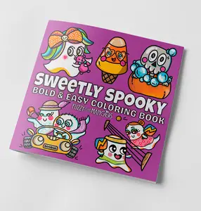 Sweetly Spooky: Bold & Easy Halloween Coloring Book for Kids & Families | Cute Ghosts, Pumpkins, Candy Corn | Stress-Relieving Fall Activity