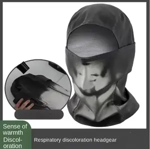 Outdoor cycling balaclava, fashionable crossover afro hood, gradient color-changing heat-sensitive face mask.