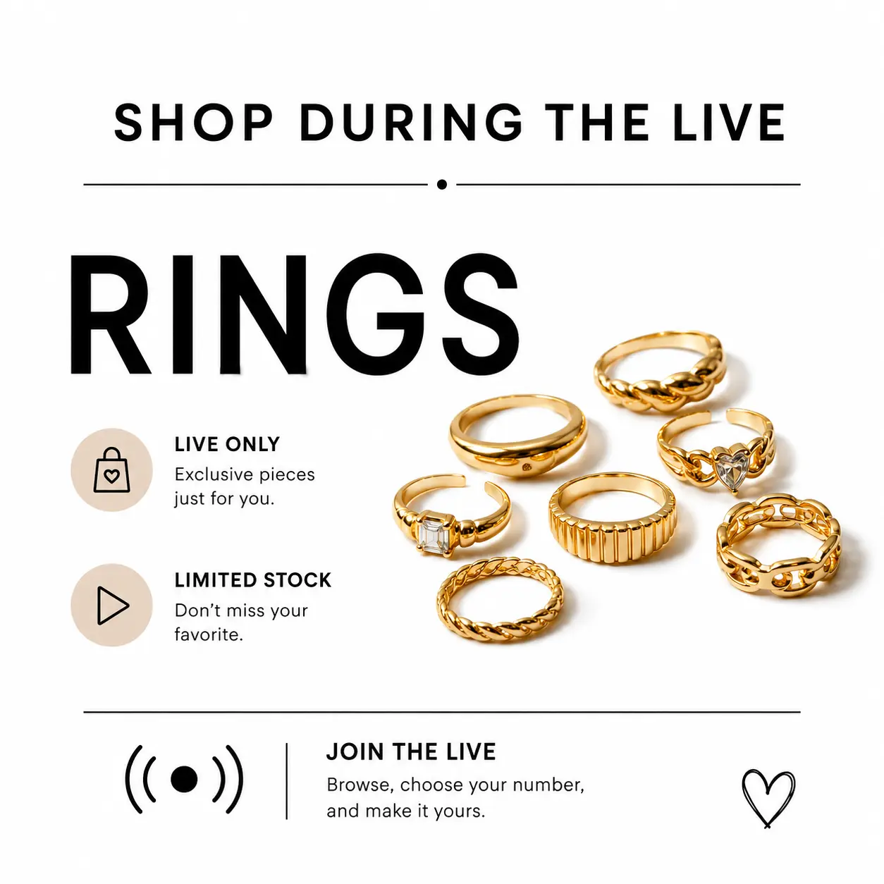 Choose your ring during live