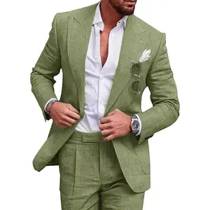 2025 New Two-button Suit Set, a two-piece digital printed suit for men