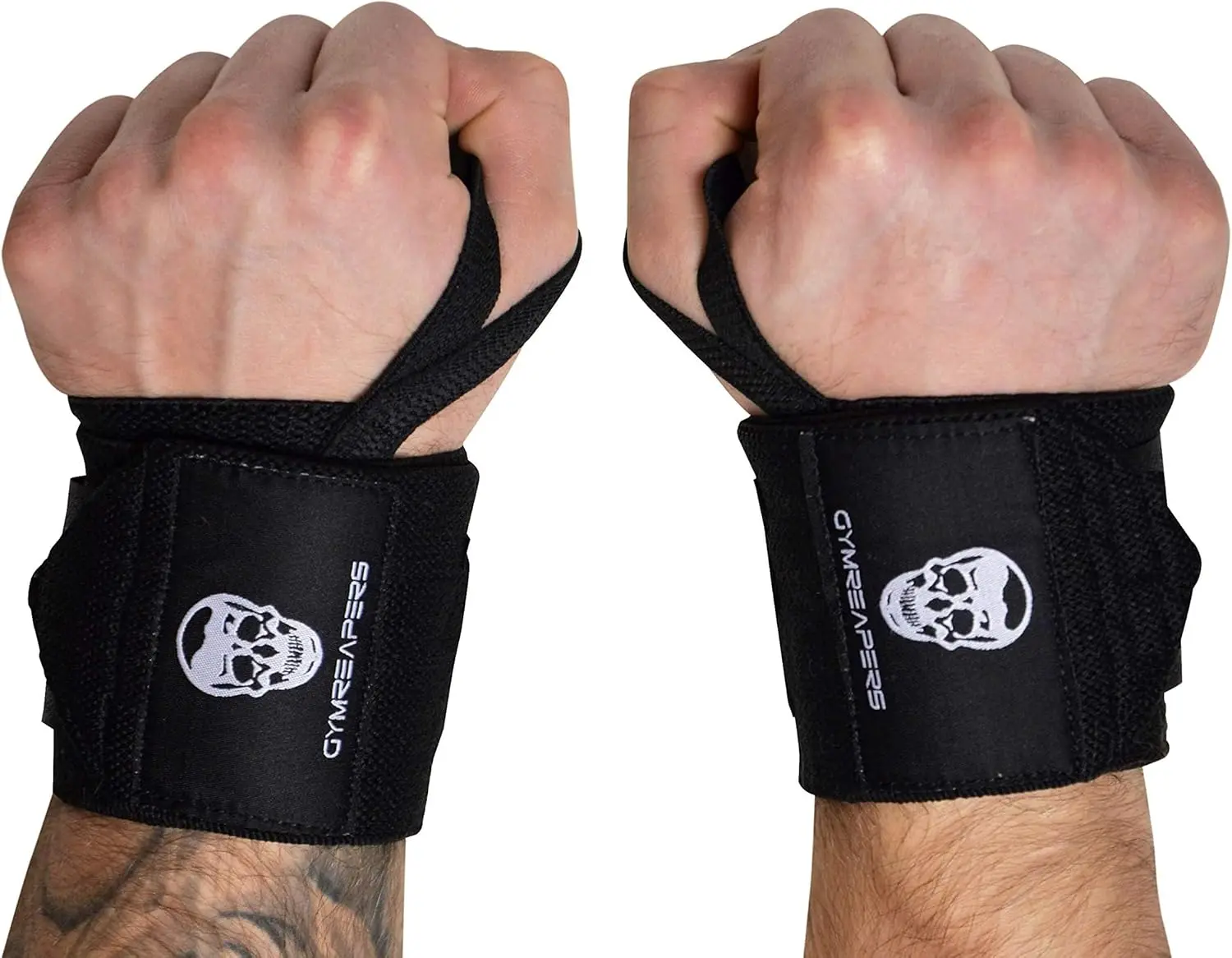 Weightlifting Wrist Wraps (IPF Approved) Professional Quality Wrist Support with Heavy Duty Thumb Loop - Best Wrap for Powerlifting Competition, Strength Training, Bodybuilding