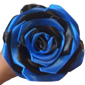 Premade Eternal Satin Roses 12 Inches Tall Blue and Black Color Variation Available Elegant Design Customization Available Decor Decorative Plants Ornaments