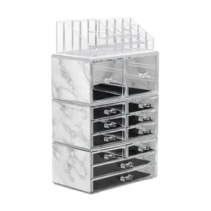 Sorbus Marble Makeup and Jewelry Storage Case -Great for Bath