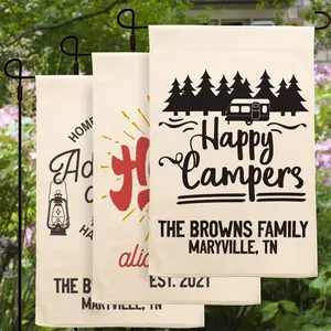 Personalized Camping Flag, Custom Garden Flag, Camper Gift,  RV Campsite Gift