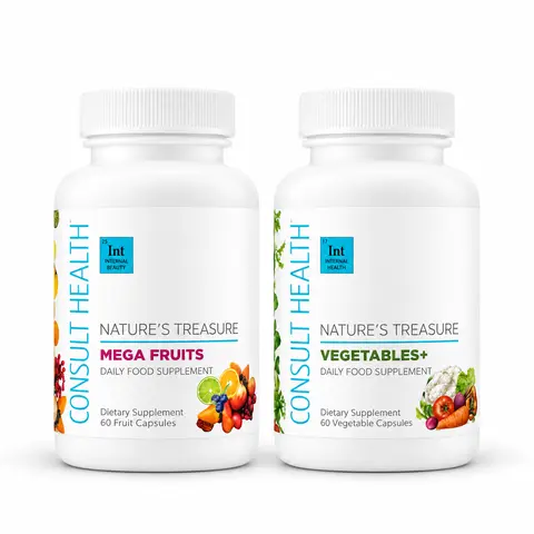 Nature’s Treasure Mega Fruits and Vegetables Plus 100% Plant Based Nutrition with Antioxidants and Phytonutrients 10 Servings Daily