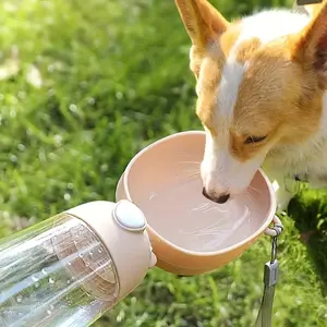 2-in-1 Portable Pet Water & Food Feeder, Dog Water Bottle, Outdoor Pet Water Bowl, Water Dispenser for Dogs and Cats, Keeps Your Pet Hydrated and Nourished On-the-Go