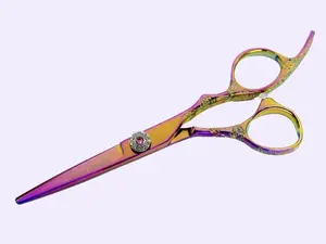Holographic Purple Shear | Premium Japanese Forged Steel | Professional Hair Stylist Shears Scissor Tools