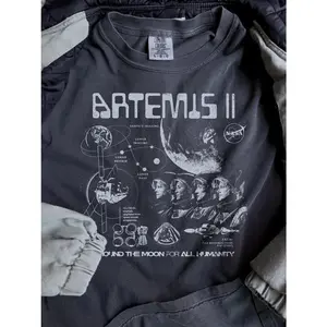 [Sale Up To 50%] Artemis II NASA Mission Comfort Colors T-Shirt: Vintage Feel, Space Exploration Apparel, Graphic Streetwear T-shirt