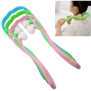 Plastic Pressure Point Therapy Neck Massageador Massagem Relieve Hand Roller Neck Massager For Neck Shoulder Trigger Point