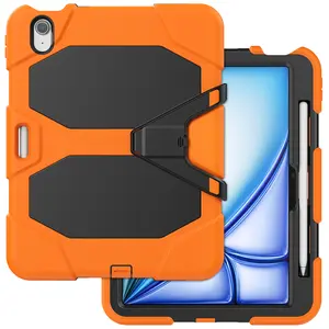 For iPad 12th A19 11 Inch 2026/A16 11th 2025/IPAD Air 8/7/6/5/4 11 13 Inch/10th 10.9 mini 6 7 A17pro 8.7 Pro 11 12.9 case,Military Grade Shockproof Ultra Stable Stand, Multiple Adjustable Viewing Angles, Slim Protective Kickstand Cover with Pencil Holder