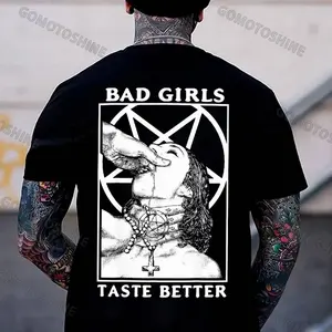 BAD GIRLS TASTE BETTER Suck Finger Woman Print Men's T-Shirt