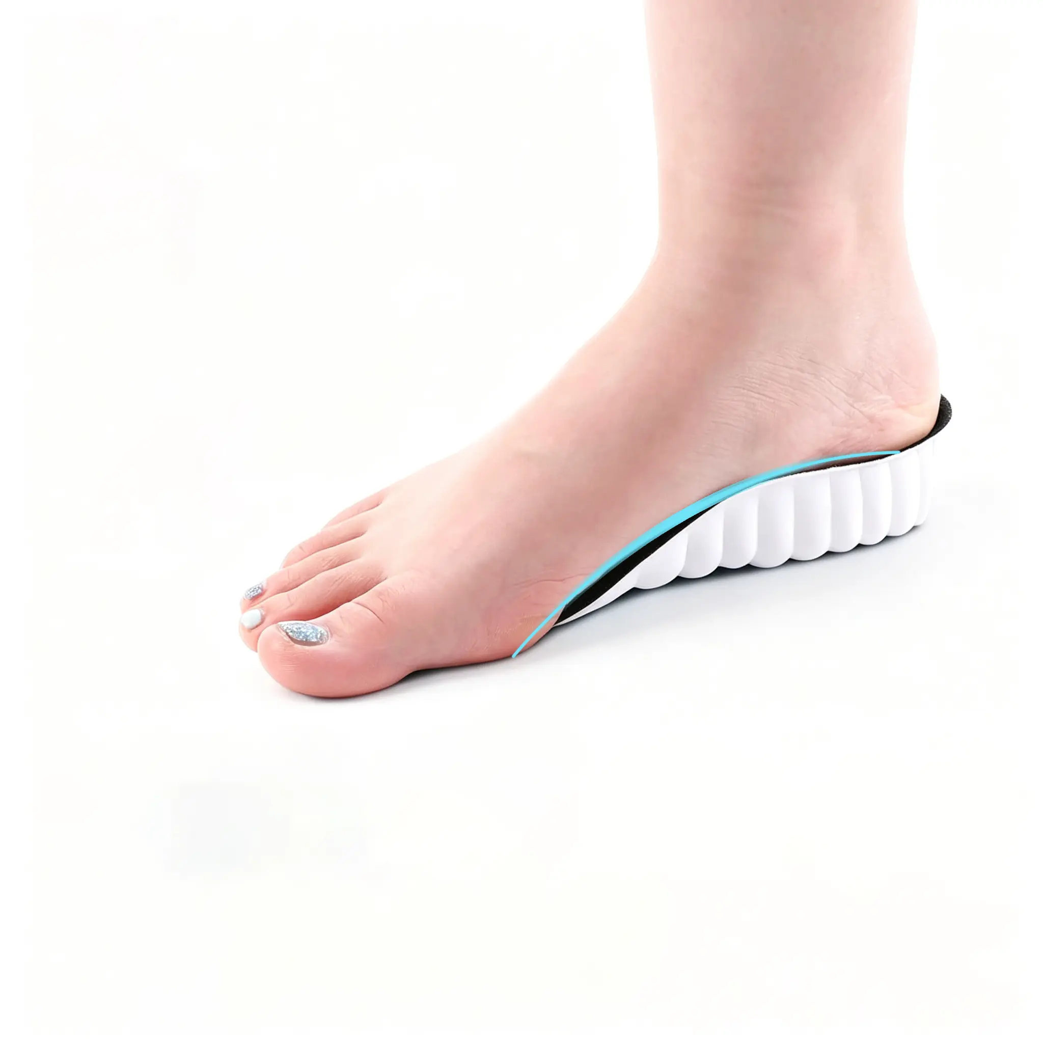 1 Pair 1.38 inch Gray Invisible Height Increase Half Insoles, Arch Support Shoe Lifts for Men Women, Breathable Gray Mesh Heel Inserts