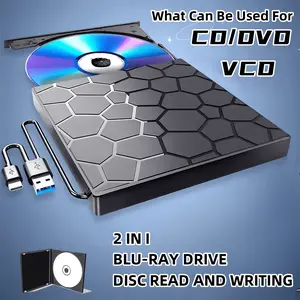 2025 New MIGDEX Laptop External CD/DVD Drive, Laptop DVD Player, 2-in-1 USB 3.0 Slim Portable, DVD/CD Burner External Disk Drive Compatible with Laptop Desktop Mac, Windows 11/10/8/7 Linux, Player & Burner CD External CD DVD Drive, CD Player, USB 2.0 Slim