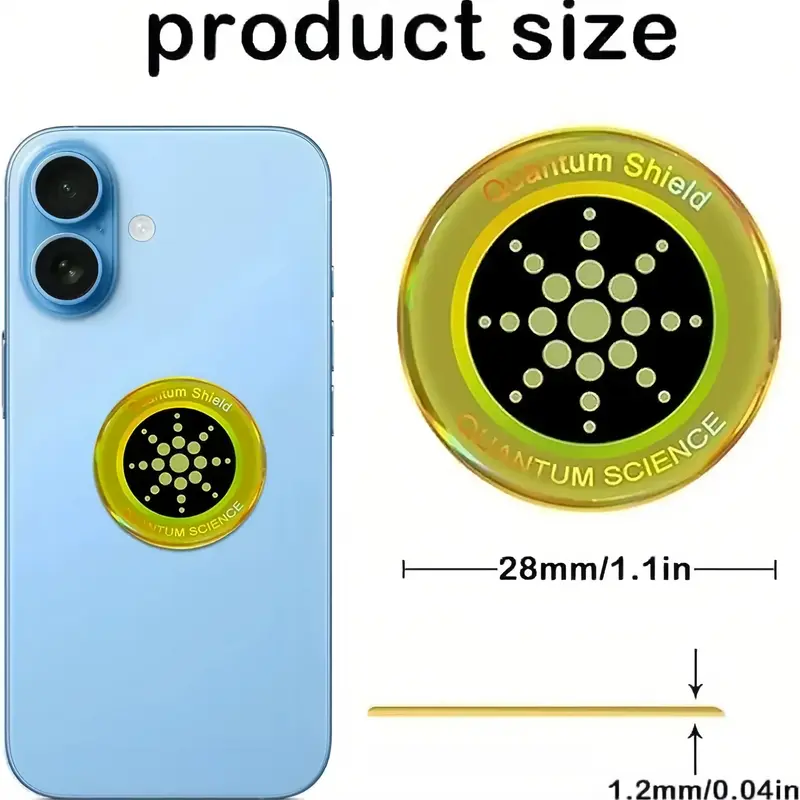 ALGORITHM SAFETY Advanced EMF & 5G Protection Silver Stickers – Hexagonal, Matt Silver, For Phones & Devices-789329