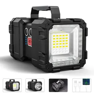 Bright Rechargeable Flashlight, Portable Handheld Spotlight Searchlight 10000mAh 1200LM with 3+4 LED Lights Modes, Waterproof Flashlight with USB Output Power Bank