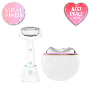 RIKI High Roller & Sculptress Bundle - Advanced LED & Microcurrent Roller and Sculpting Tool for skin rejuvenation