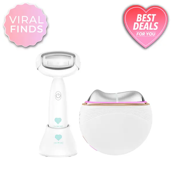 RIKI High Roller & Sculptress Bundle - Advanced LED & Microcurrent Roller and Sculpting Tool for skin rejuvenation