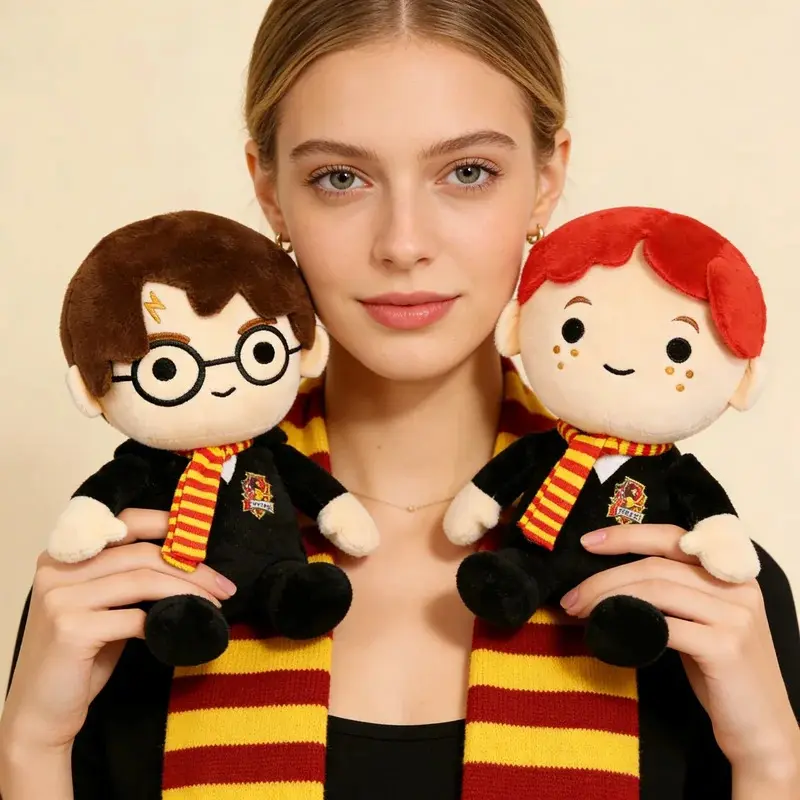 Cute Harry Potter Plushies Ron Weasley Stuffed Anime Soft Wizard Dolls Huggable Plushies Sofa Bed Decor Gift for Birthday