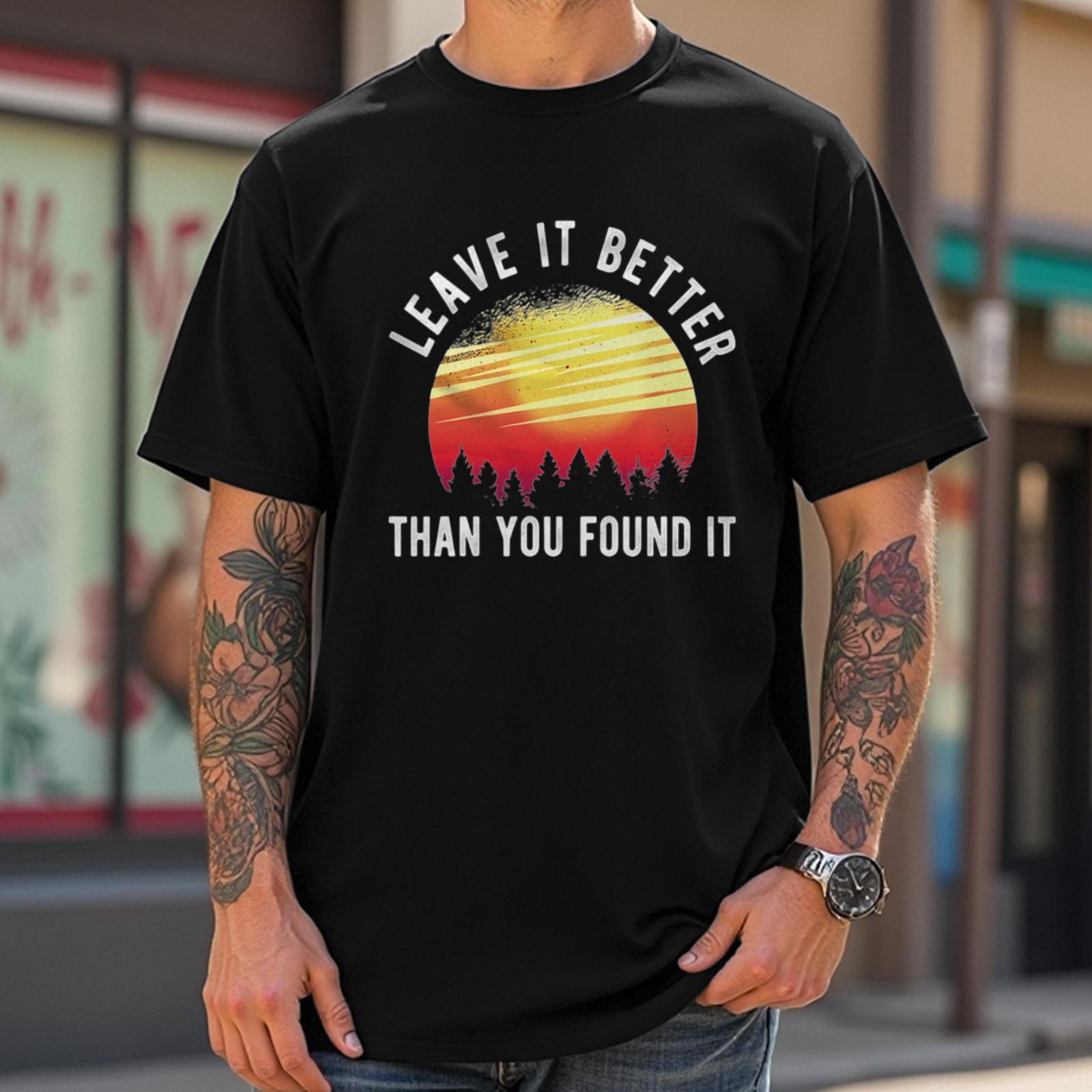 Environmental T-Shirt. Earth Shirt. Earth Gift. Camper Gift. Environmental Awareness Shirt. Camp Shirt. Travel Shirt Leave it better graphic tee