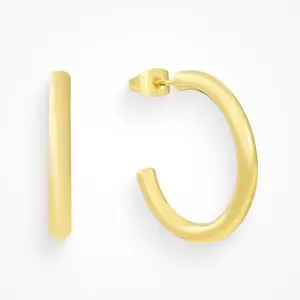 EVRY JEWELS Gold or Silver Plated Women's Hypoallergenic Beverly Hills 2.0 Hoops