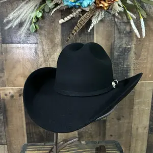 Texana 6x Negro Estilo Malboro Black Cowboy Hat with Distinct Design Elements
